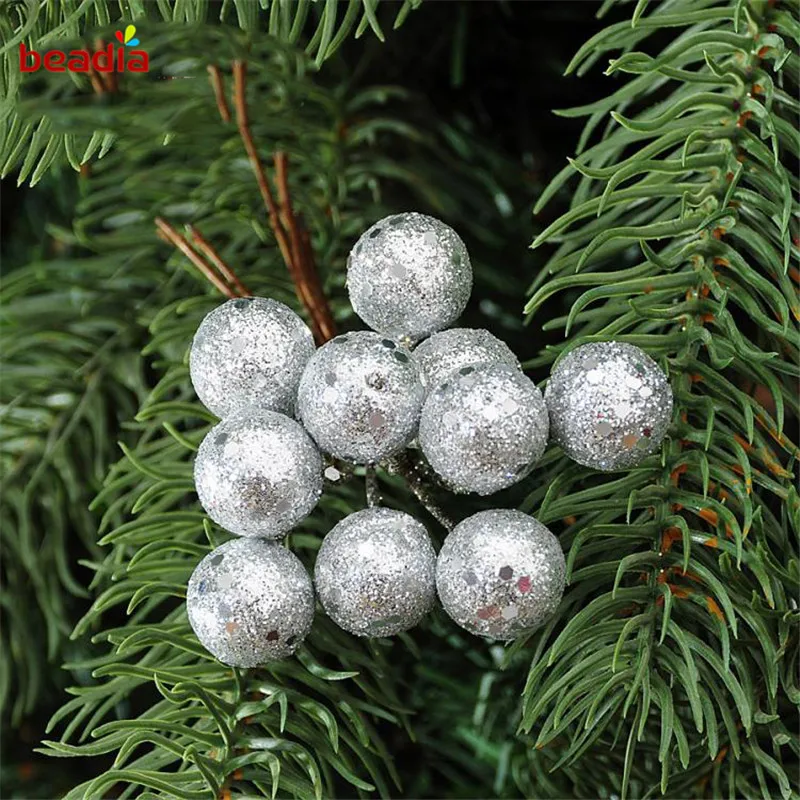 10 шт./пакет красные/серебряные/Золотые елочные шары цветные подвесные украшения