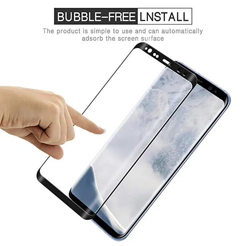 2 Pack Full Cover Tempered Glass For Samsung Galaxy S9 Plus Screen Protector for S8 Protective Film | Мобильные телефоны и