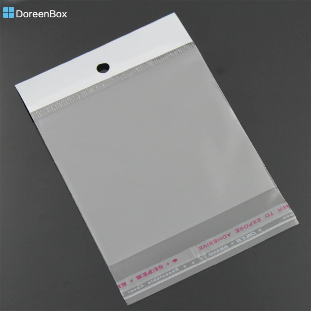 Дорин коробка горяч Пластик сумки прозрачный самоклеящийся 11x7 см 100 шт (B23165)|box