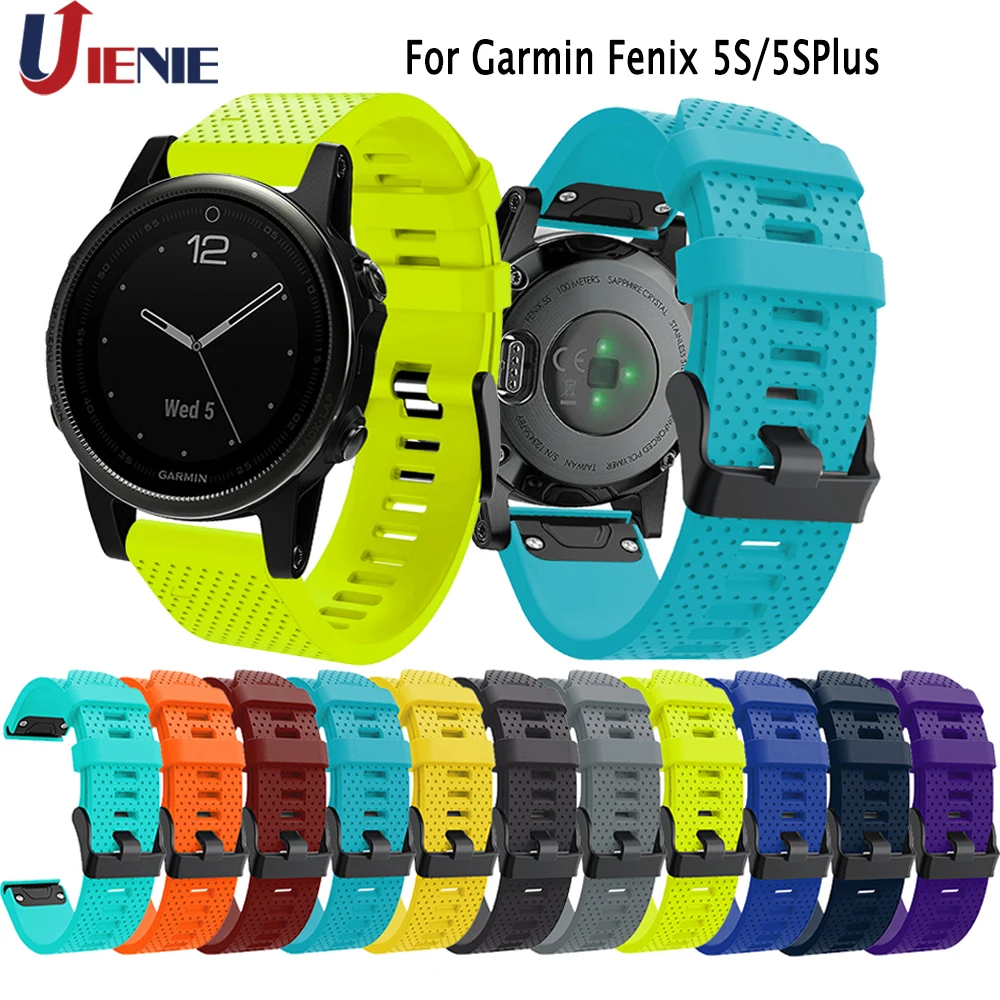 Ремешок для наручных часов Garmin Fenix 6S/5S/5S Plus 20 мм мягкий силиконовый ремешок