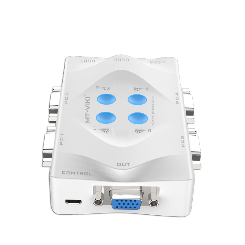 KVM переключатель MT Viki VGA USB 4 порта горячий ключ проводной пульт дистанционного