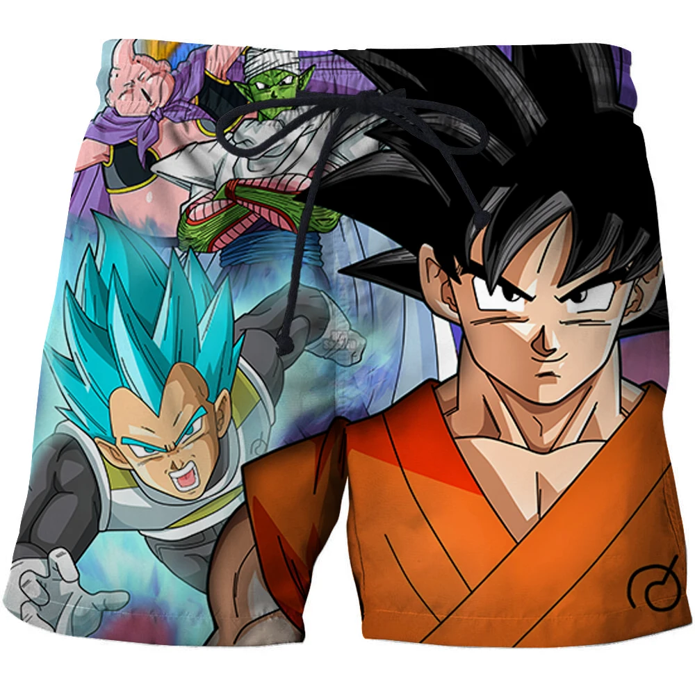 2019 3D принт Косплэй Dragon Ball Z мужские пляжные шорты супер сайян штаны из сетчатого