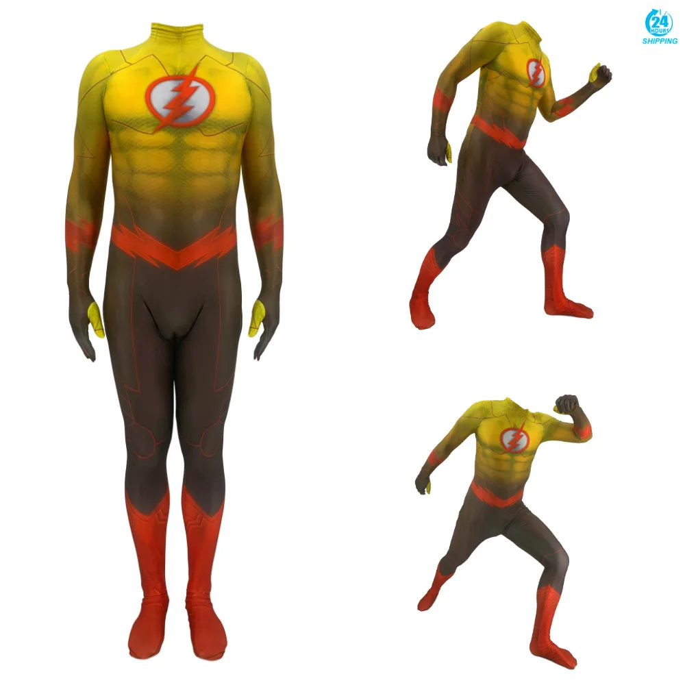 3D printing Adult Kids Anime The Flash Cosplay Costume Zentai Bodysuit Suit Jumpsuits Men costume | Тематическая одежда и
