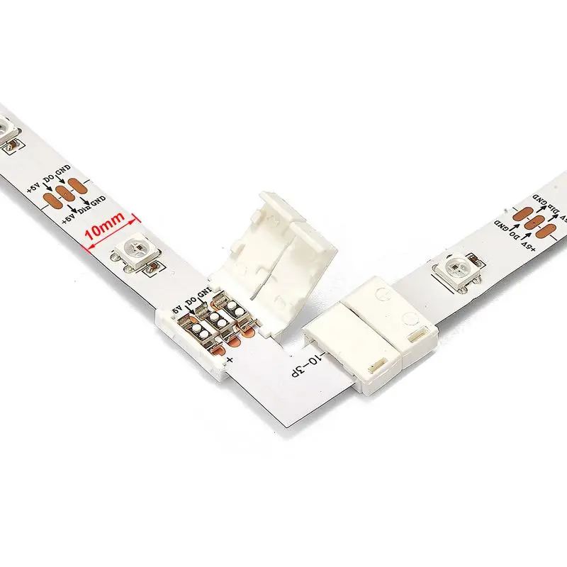 Светодиодные ленты Разъем 3 Pin T Cross L Угловой WS2811 разъемы платы без пайки для 10 мм