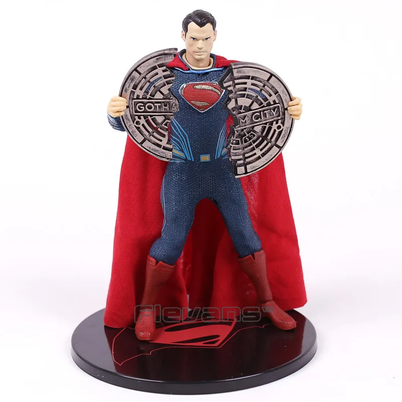 MEZCO Бэтмен против Супермена на заре справедливости Супермен 1/12 Масштаб ПВХ фигурка Коллекционная модель игрушки(настоящая одежда) 17 см