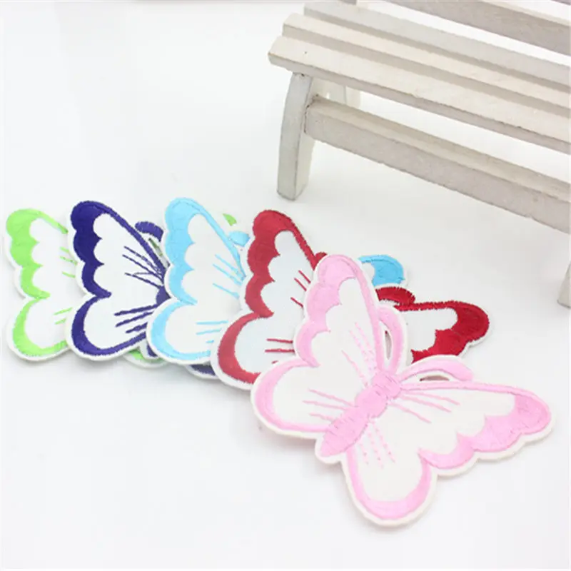Высококачественные 1 шт. патчи для одежды многоцветные аппликации с бабочками