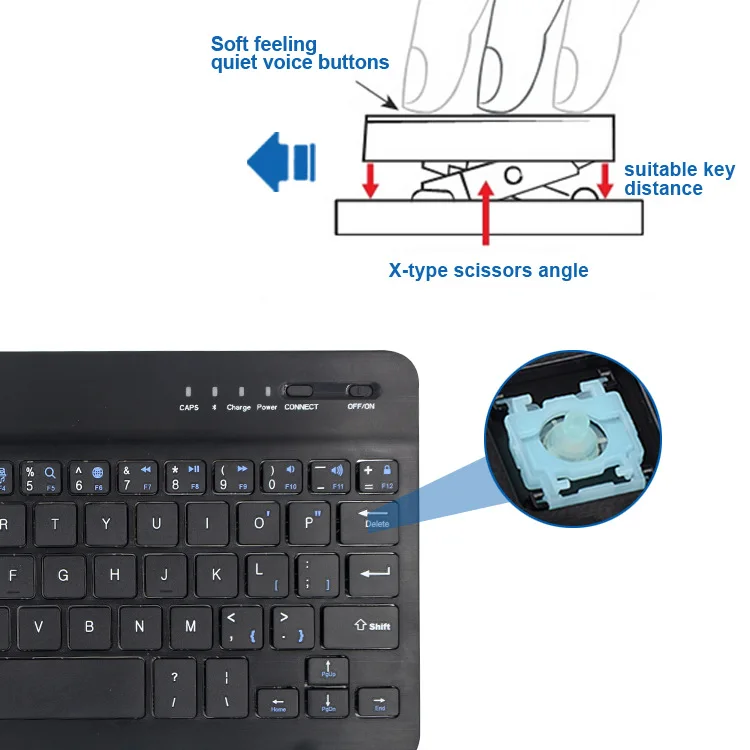 KuWfi ультра тонкий беспроводной Keyboad Bluetooth 3 0 Мини клавиатура для Ipad Android смартфон