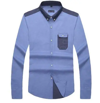 New Mens Fashion Casual Shirt Long Sleeve Solid Luxury Business Formal Slim | Мужская одежда