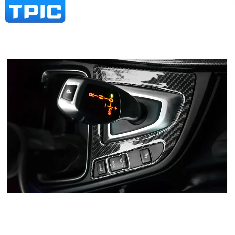 TPIC Автомобильная Центральная панель переключения передач из углеродного