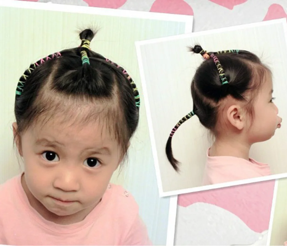 50pcs Hair Rope Headwear Accessories Trendy Transparent Rubber Band Women Girls Elastic Tie gum for hair |