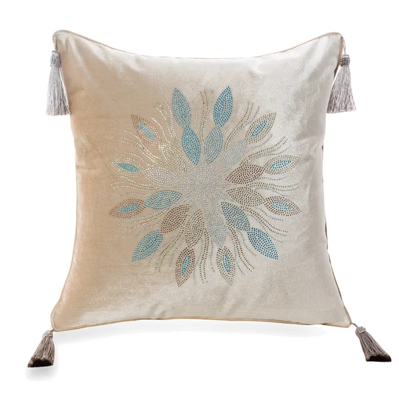 Домашние Декоративные диванные подушки высокоточные бархатные с цветным