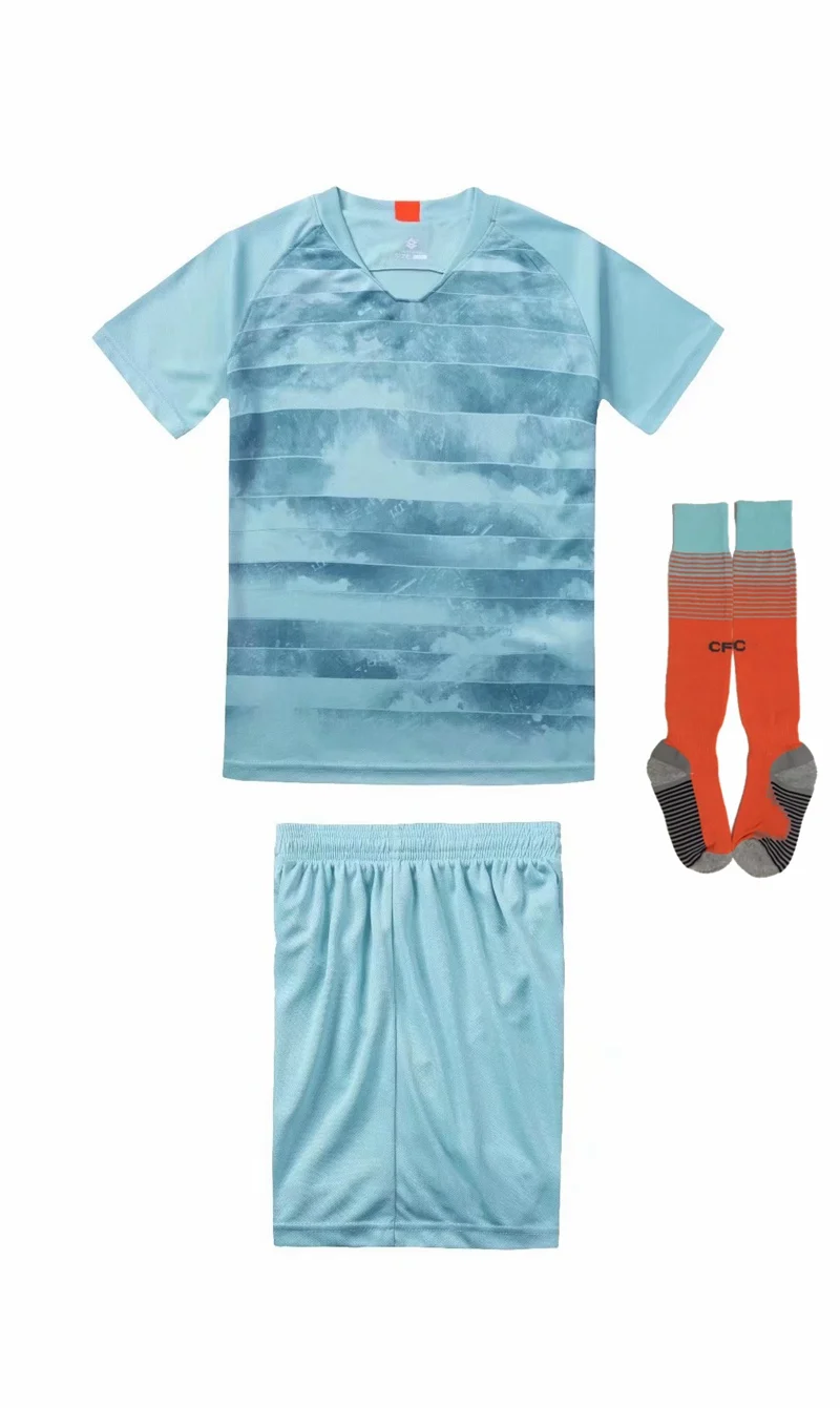 kids sets Комплекты для детей; Футбольная форма для мальчиков и девочек; спортивные костюмы для детей; молодежные тренировочные костюмы; комплект с носками с принтом под заказ - Цвет: kids sets
