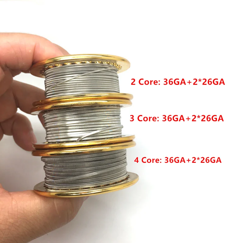 Нагревательная проволока NI80 Fused Clapton предварительно изготовленная катушка