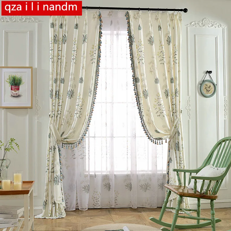 Современные затемненные шторы для гостиной спальни с рисунком листьев