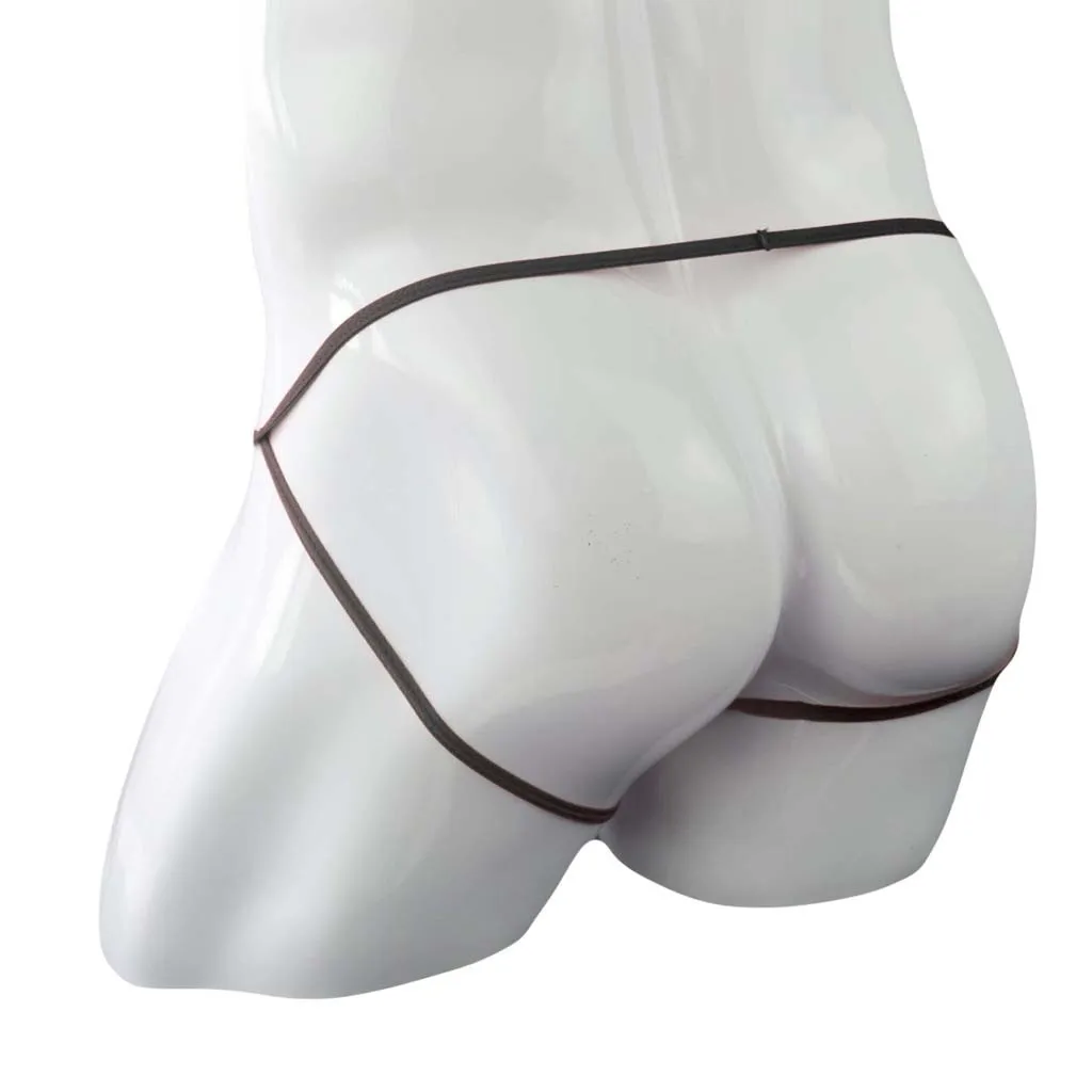 Мужские трусы с открытой передней сеткой G String Pouch нижнее белье фиолетовые
