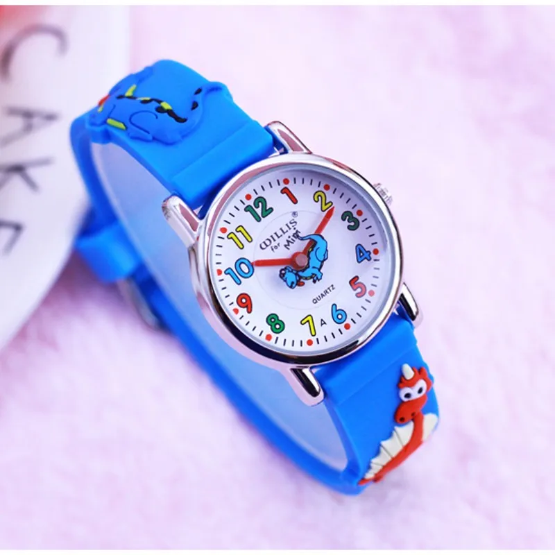 

New Arrival 3D Cartoon Dinosaur Desgin Kids Watch Children Silicone Wristwatches Brand Quartz Fashion Casual Relogio Kol Saati