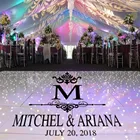 Классическая Дамасская наклейка на танцпол-свадьба-индивидуальные имена жениха невесты, фамилия, изначальная виниловая надпись J925