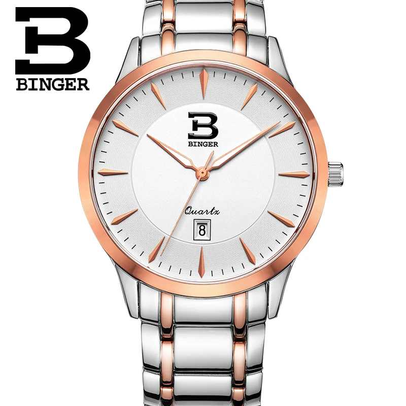 Часы из нержавеющей стали для любителей моды элегантные кварцевые часы в