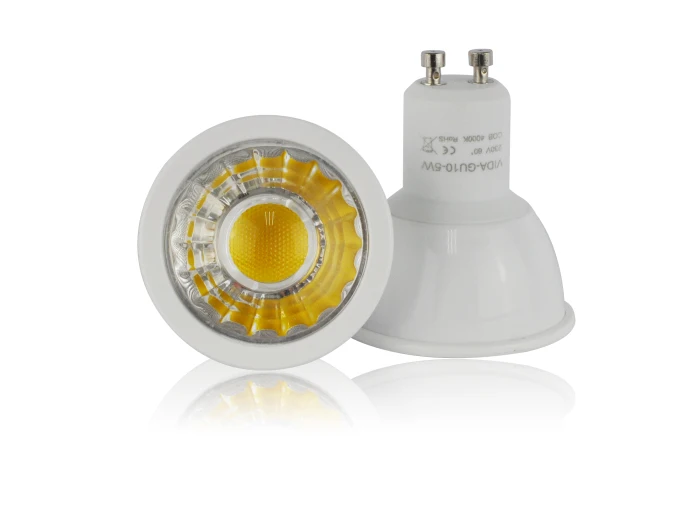 20 шт. диммирования из светодиодов прожектор GU10 5 W COB 500LM 110 / 220 В тёплый белый лампа
