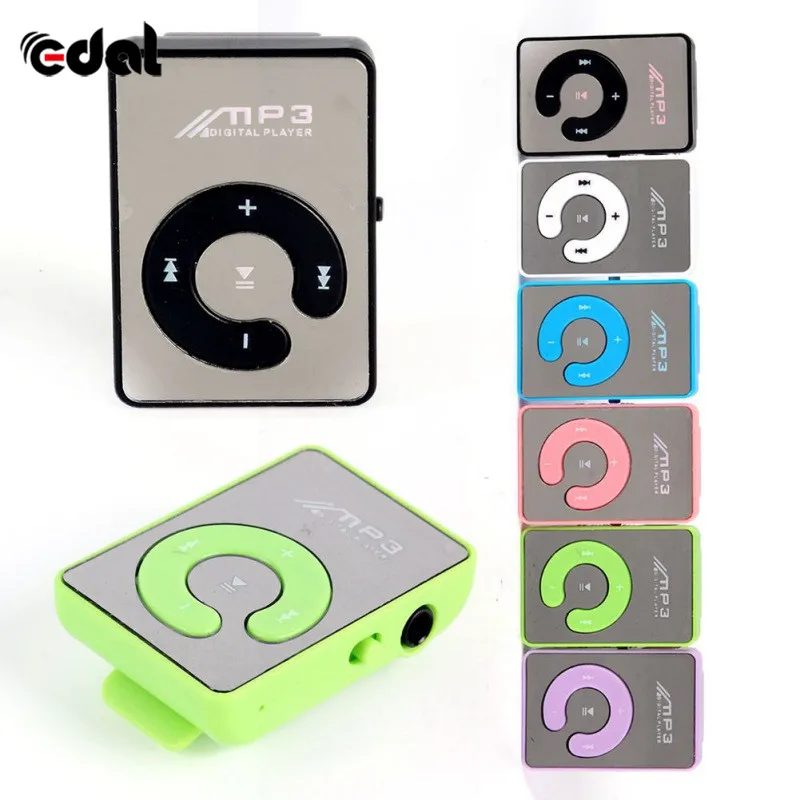 EDAL новейший мини зеркальный зажим USB цифровой Mp3 дешевый музыкальный плеер