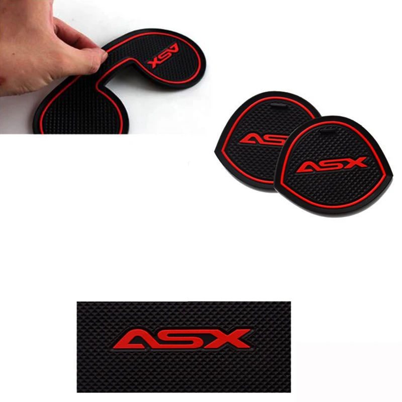 Для Mitsubishi ASX 2013 2018 Non Slip Межкомнатная дверь Кубок мат двери ворота Слот коврик