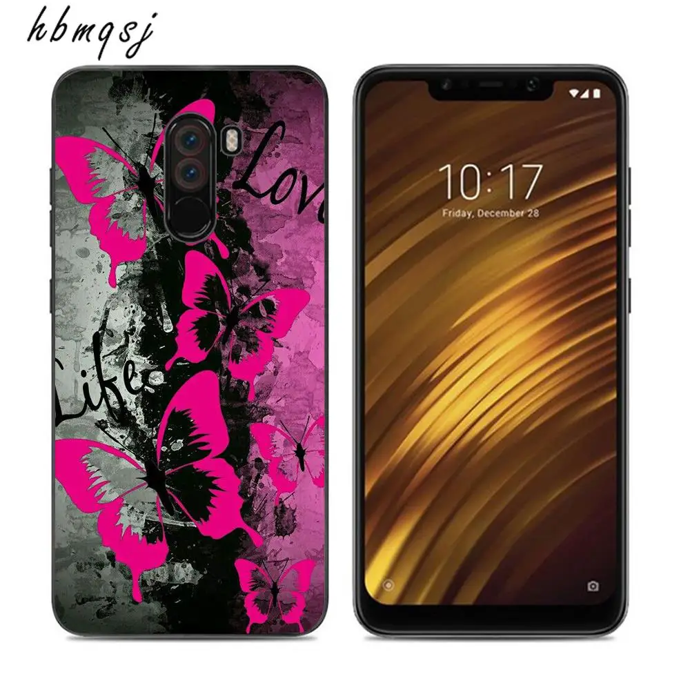 Fudna for xiaomi f1 pocophone case silicone soft butterfly cute mandala original coque pocphone phone back cover |