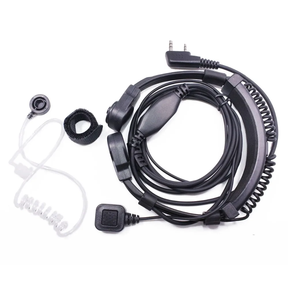 ABBREE Выдвижная гарнитура с микрофоном PTT для Kenwood BAOFENG|Запчасти и аксессуары раций|