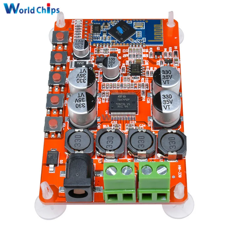 TDA7492P 50 Вт+ 50 Вт беспроводной Bluetooth 4,0 аудио приемник Цифровой усилитель плата 2,1 интерфейс 8~ 25 В DC источник питания