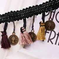 1yardslot tassel fringe trim fabric tassels fringe lace trimmings with tassels for curtains decoration diy sewing accessories