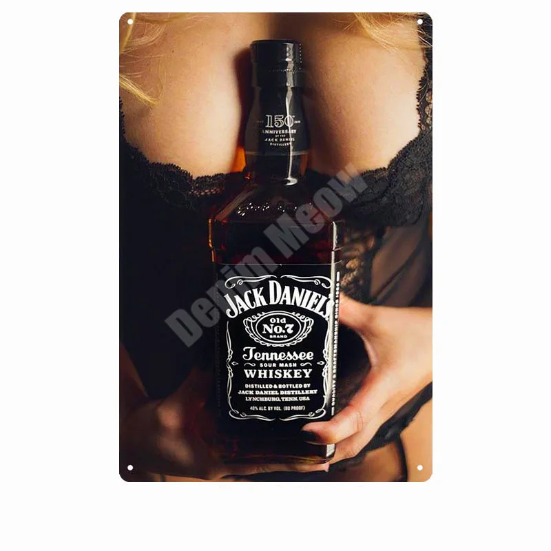 Jack Wine Whiskey винтажная металлическая жестяная вывеска для паба, бара, казино, домашний декор, пивная рекламная тарелка, постер, Настенная художественная наклейка N277