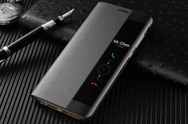 Чехол-книжка из искусственной кожи для huawei mate 9 Pro, чехол для телефона с окошком для просмотра, чехол s для huawei mate 9 Porsche, дизайнерский чехол-Кобура