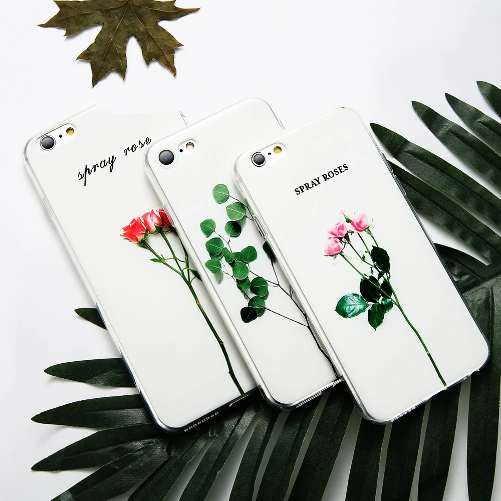 KISSCASE 3D рельефный чехол с листьями для iPhone 5S 5 SE X телефона милым растительным