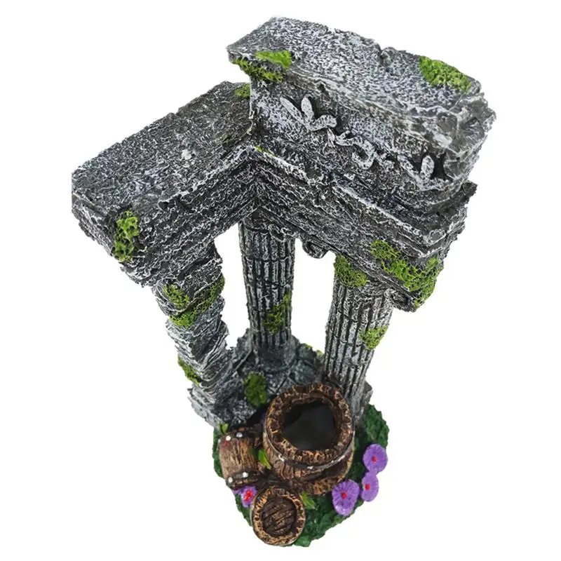 1 шт. искусственный безопасный декоративный каучук Римский столб аквариум для