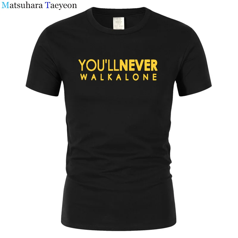 Мужская футболка с круглым вырезом You'll Never Walk Alone модная брендовая уличная