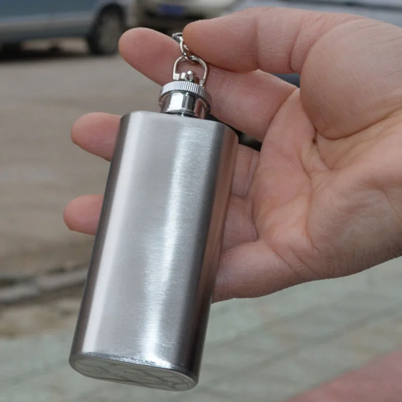 Дорожная фляга из нержавеющей стали для ликера, алкоголь виски, 2 унции, карманная бутылка для вина V