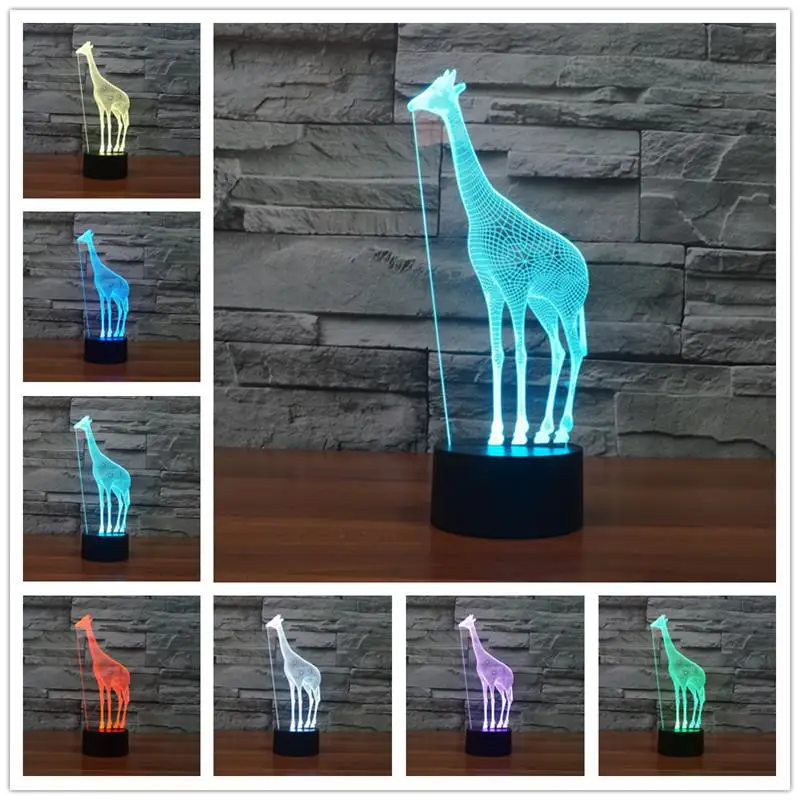3d Led Настольная лампа 110 v-220 v настольная Светодиодная лампа лампы Flexo светодиодны Настольная лампа для чтения лампы - Цвет корпуса: D