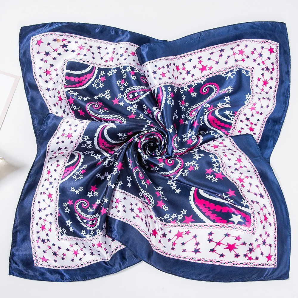 Square Scarves for Women Chic Cat Design Ponchos and Capes Multi-functional Decoratiion Shawl Silk-like Hijab hijab scarf 2019 | Аксессуары