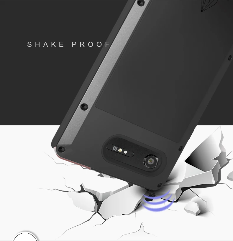 Пленка в подарок) Love Mei Водонепроницаемый чехол для Sony Xperia XZ1 компактный жесткий