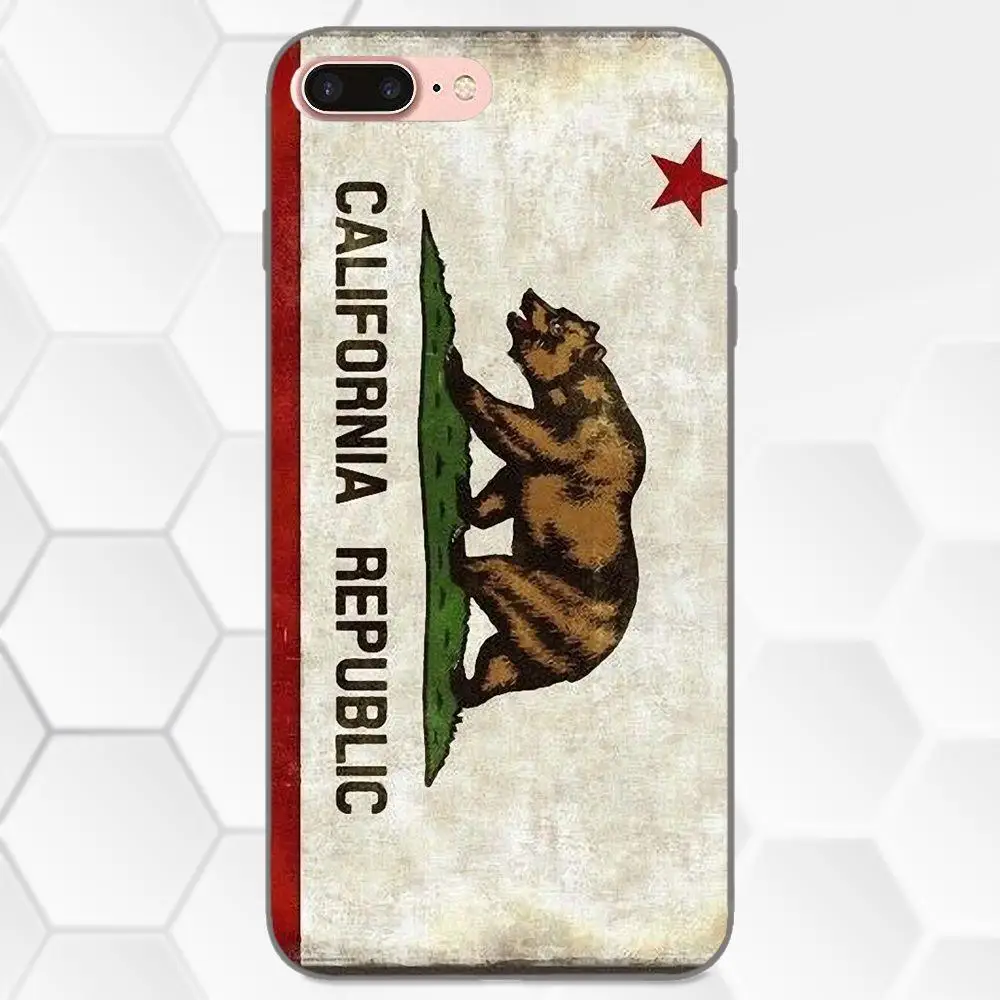 Мягкая Милая кожа Оригинал California Республика для Huawei Honor 5A 6A 6C 7A 7C 7X 8A 8C 8X 9 10 P8 P9 P10 P20