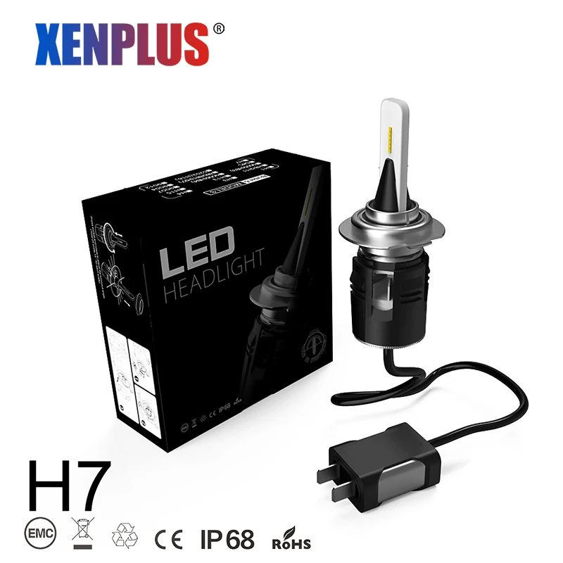 Светодиодный головной светильник Xenplus H7 фара H4 7200LM 6000K D4 H11 H1 H27 9004 880 9007 5202