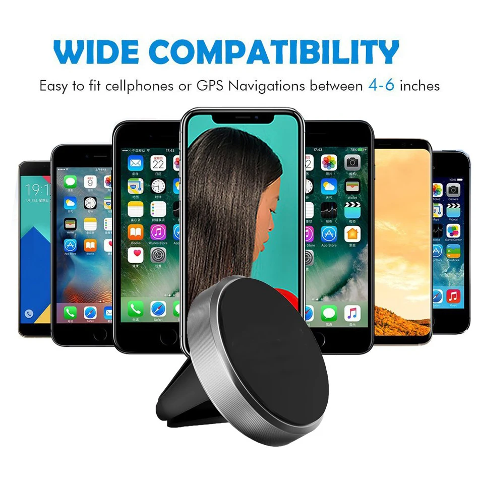 JKING Magnetic Phone Holder for Huawei Car GPS Air Vent Mount Magnet Cell Stand iPhone 7 Samsung | Мобильные телефоны и