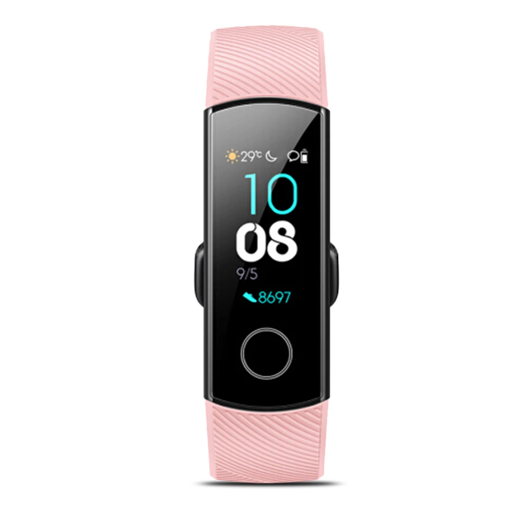 Умный Браслет HUAWEI Honor Band 4, водонепроницаемый, IP68, Bluetooth, браслет, пульсометр, шагомер, монитор сна, часы - Цвет: Light Coral