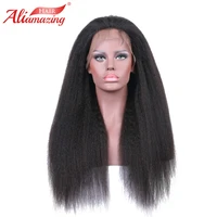ali amazing hair lace front human hair wigs for women pre plucked hairline brazilian remy hair wigs with baby hair yaki straight