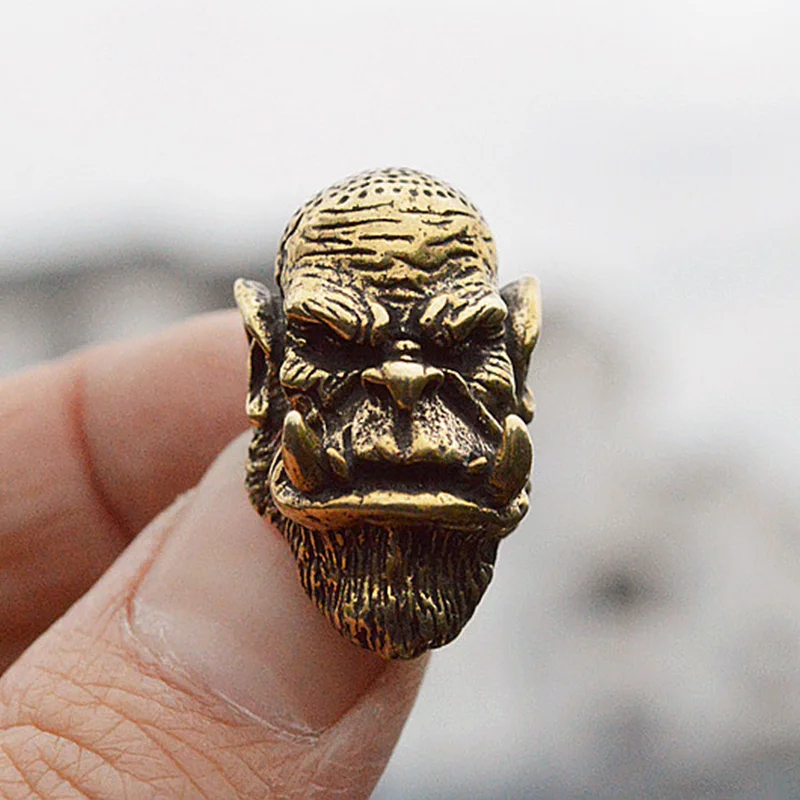 Ножевые ремни Monster Orc Paracord латунный нож бусины металлические подвески Аксессуары