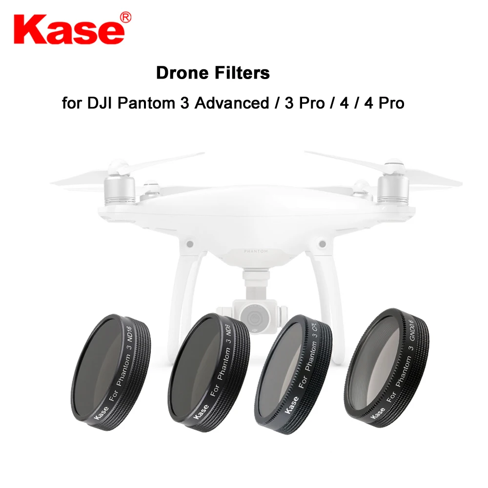 

Kase HD Drone Filters MC CPL / ND8(ND0.9) / ND16(ND1.2) / GND0.6 Optical Glass for DJI Pantom 3 Advanced / 3 Pro / 4 / 4 Pro