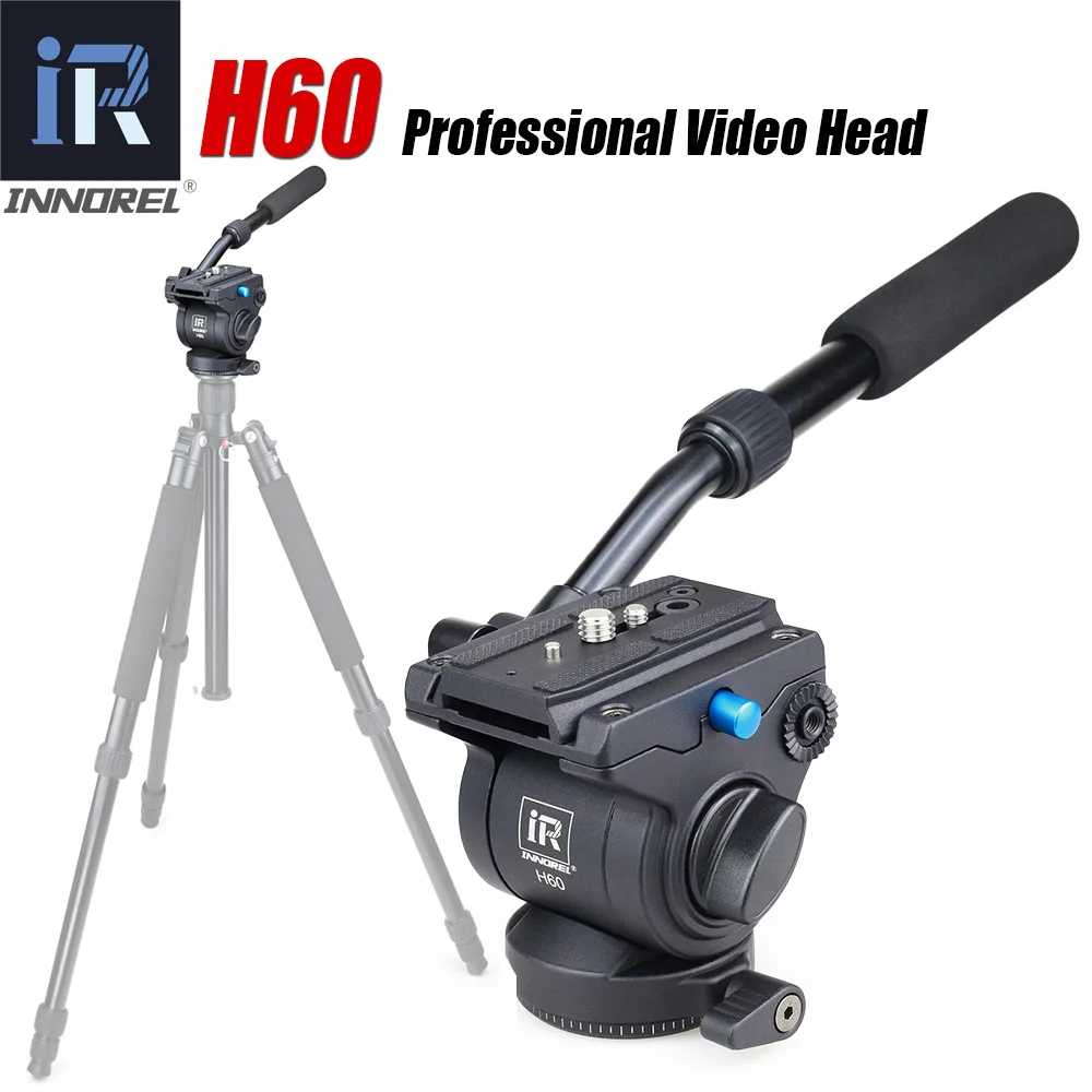 H60 Panoramic tripod head Hydraulic fluid video head for monopod slider Photography Hydraulic Head Three-dimensional Tripod Head