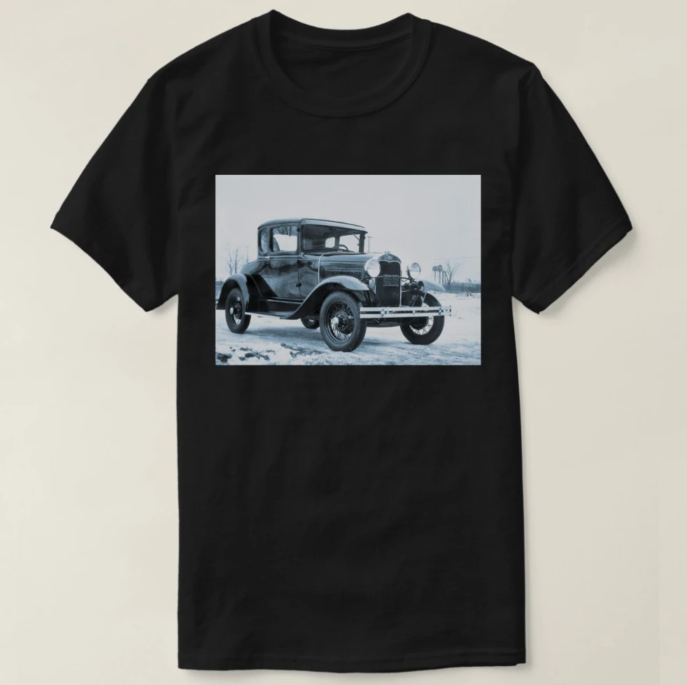 Печатные Для мужчин футболка хлопок короткий рукав модель 1930 Ford купе-Винтаж
