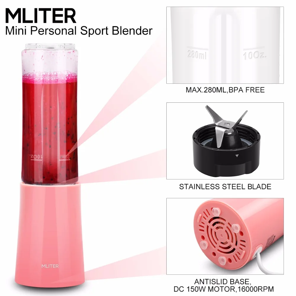 Один-Пресс мини личные Blender Портативный Sport Bottle соковыжималки молочный коктейль