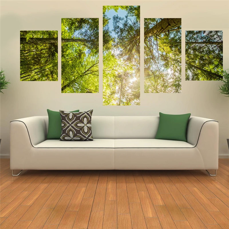 Картина маслом Куадрос 5 шт./компл. настенные картины с изображением лесного