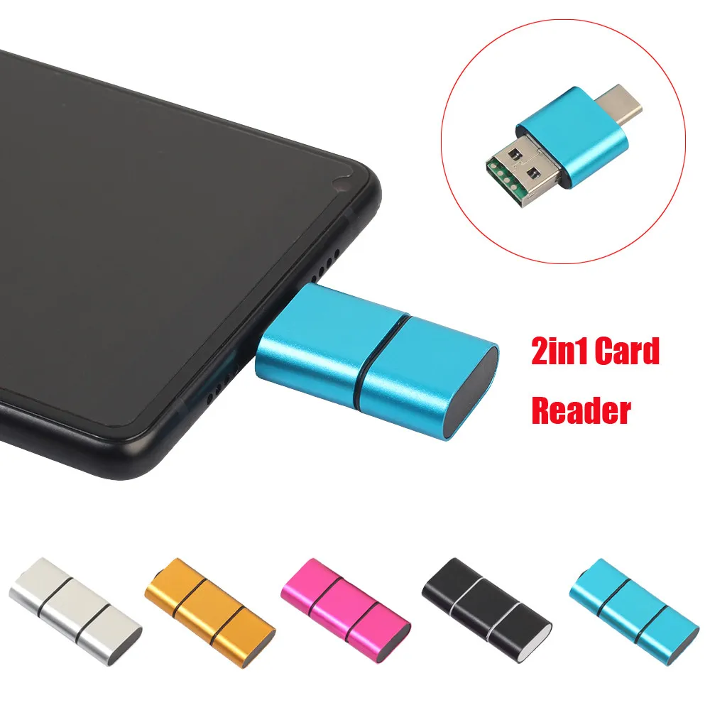 OTG type C к USB 2,0 Micro SD TF кард-ридер адаптер для Android телефона смарт-карта памяти адаптер для ноутбуков Аксессуары